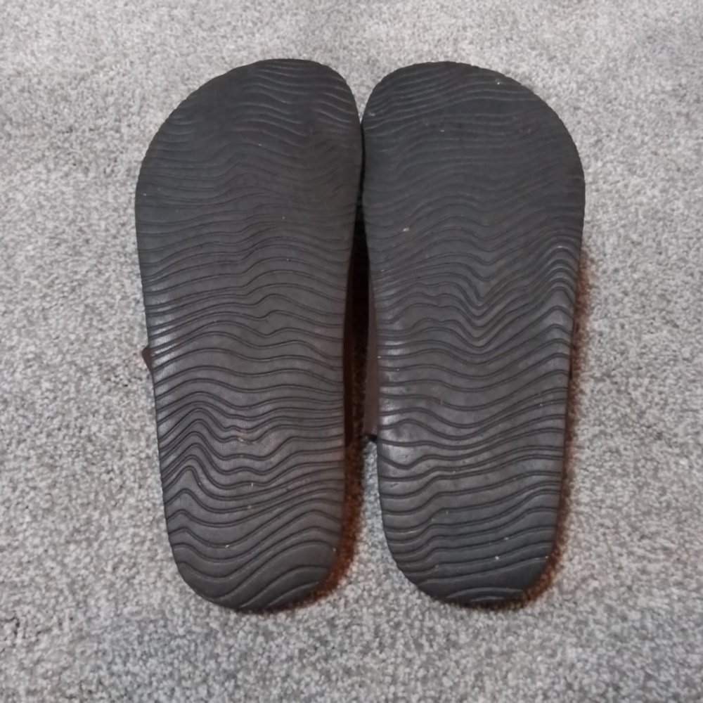 Harssidanzar Brown Genuine Leather Slide Sandals with Cork Soles size 8 / 39 - Picture 5 of 5